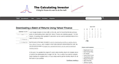 Desktop Screenshot of calculatinginvestor.com